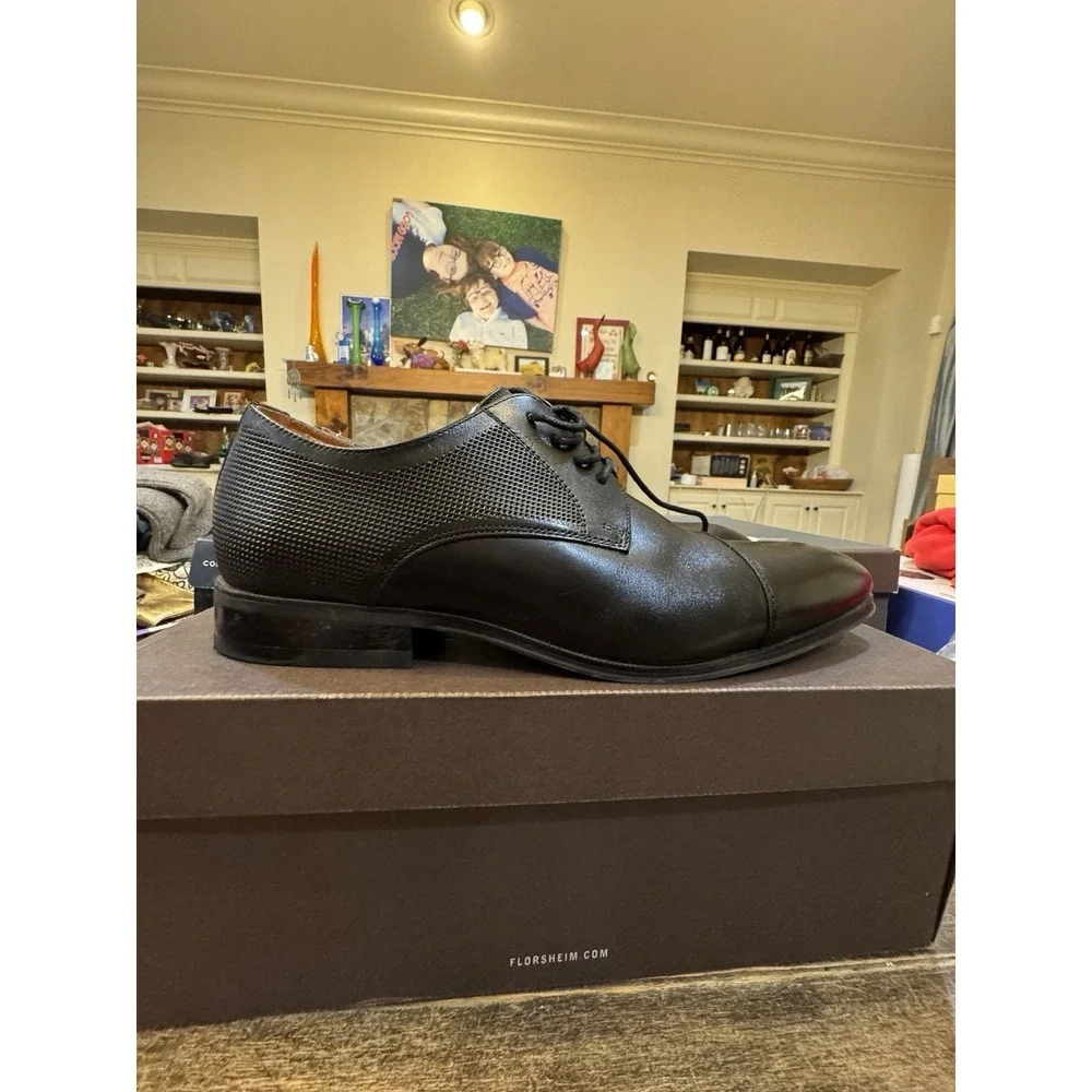 Florsheim Men's Calipa Cap Toe Oxford Black Size 8.5 D